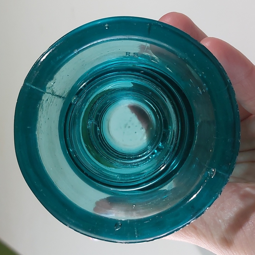 Teal Antique Hemingray Glass Insulator, Home Decor - Picture 6 of 9
